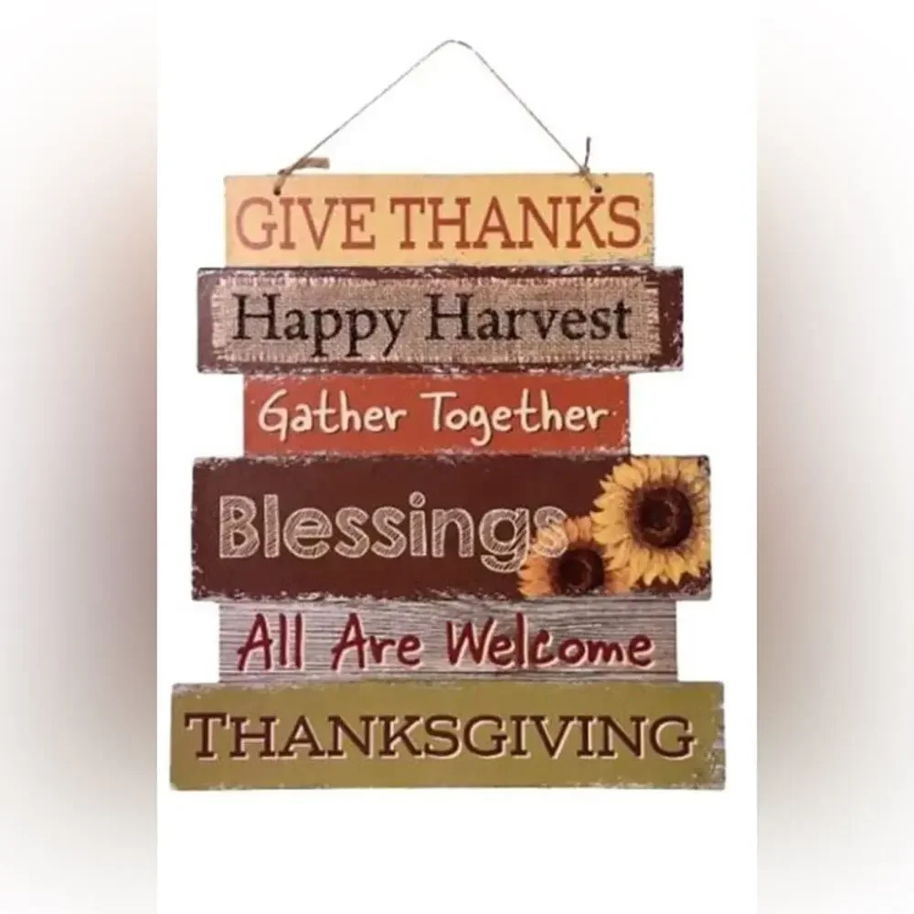 Greenbrier Fall Decoration Hanging Indoor Outdoor Welcome Wood Sign